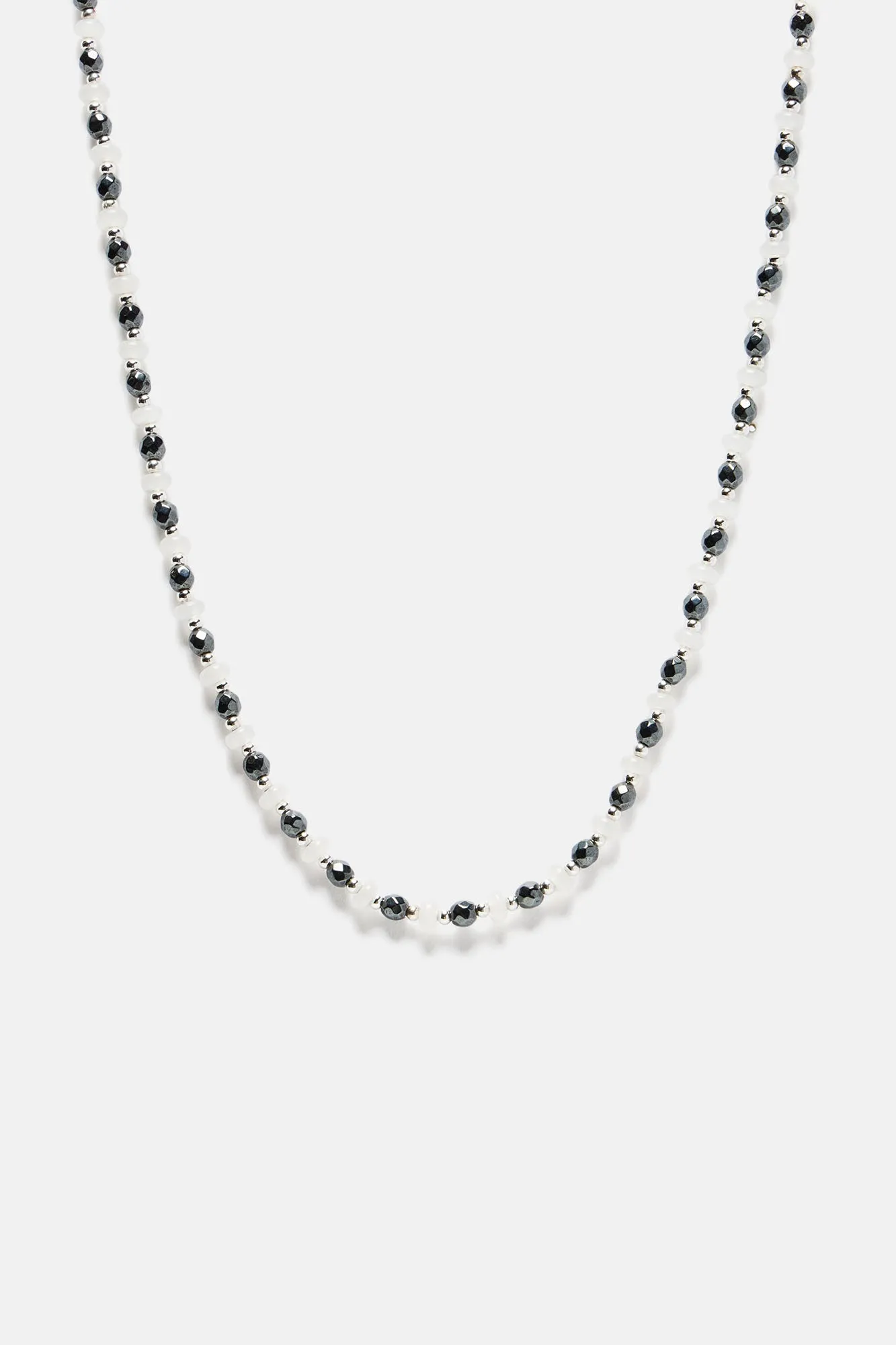 Banks Beaded Chain Necklace - White/combo