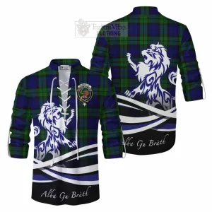 Bannatyne Tartan Ghillie Kilt Shirt with Alba Gu Brath Regal Lion Emblem