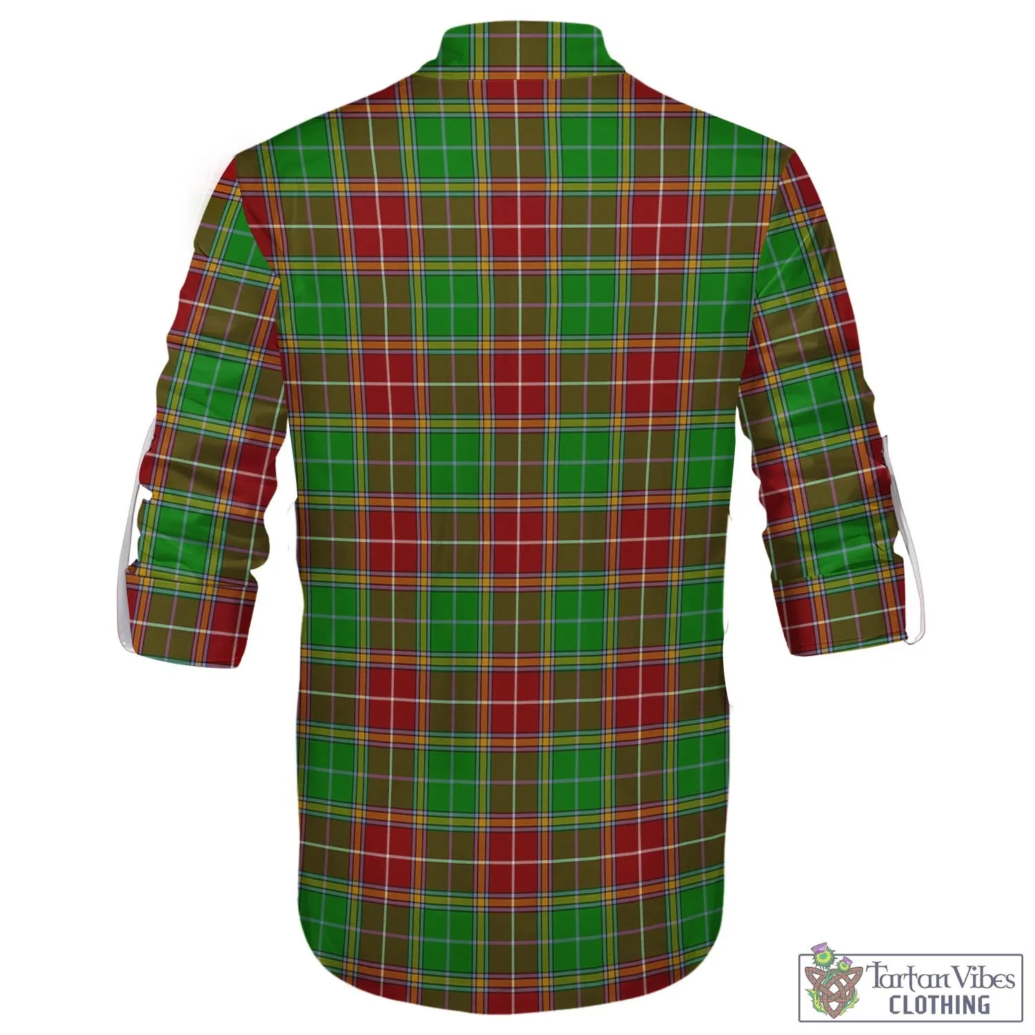 Baxter Modern Tartan Men's Scottish Traditional Jacobite Ghillie Kilt Shirt with Family Crest