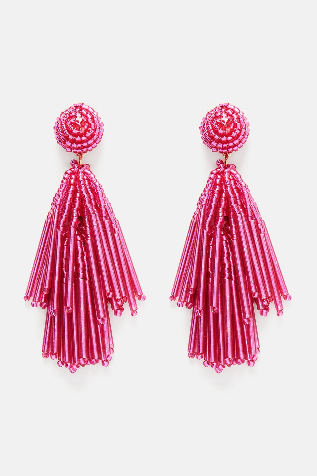 Bead The Rest Earrings  - Pink