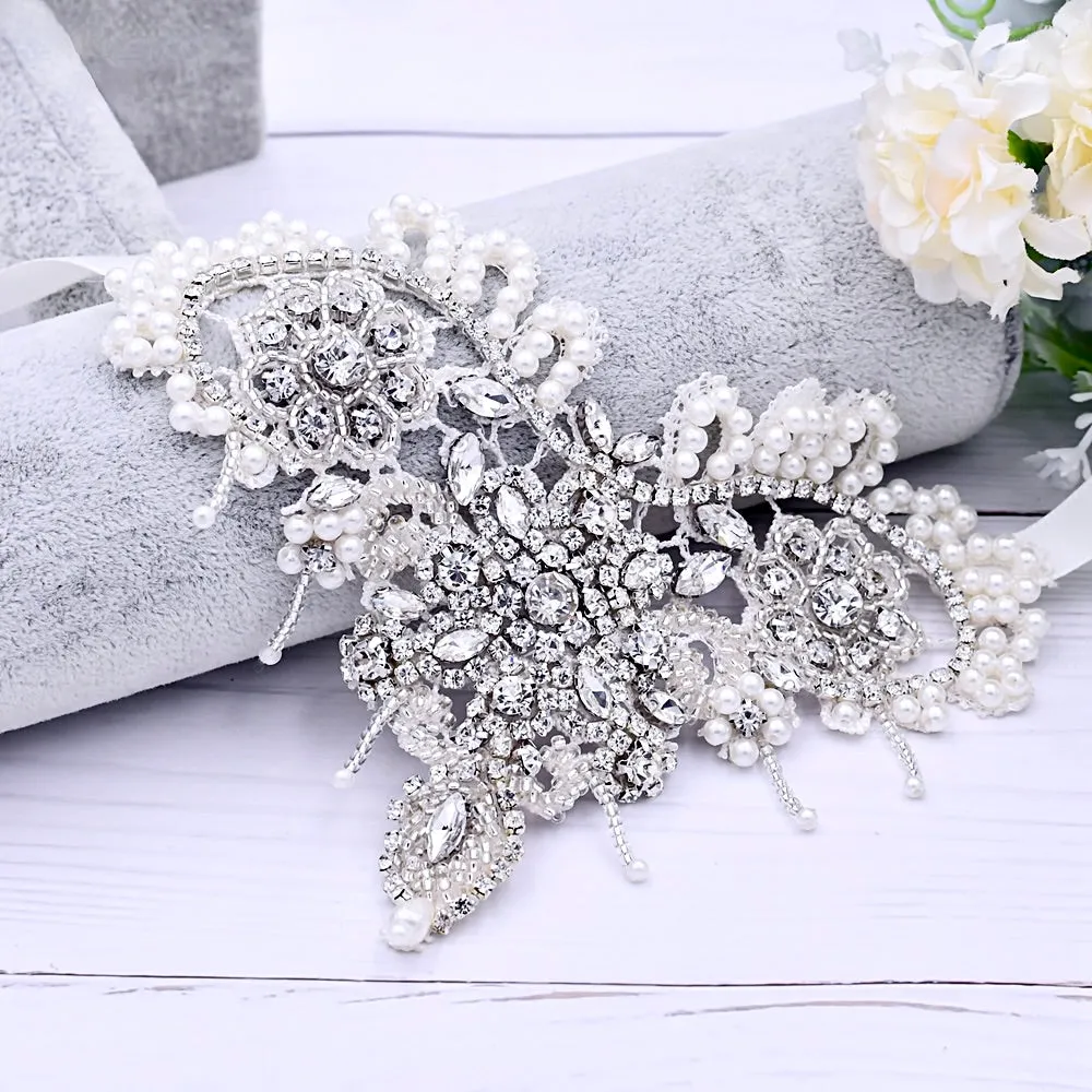 Beaded Lace Wedding Ankle Jewelry, Barefoot Sandals