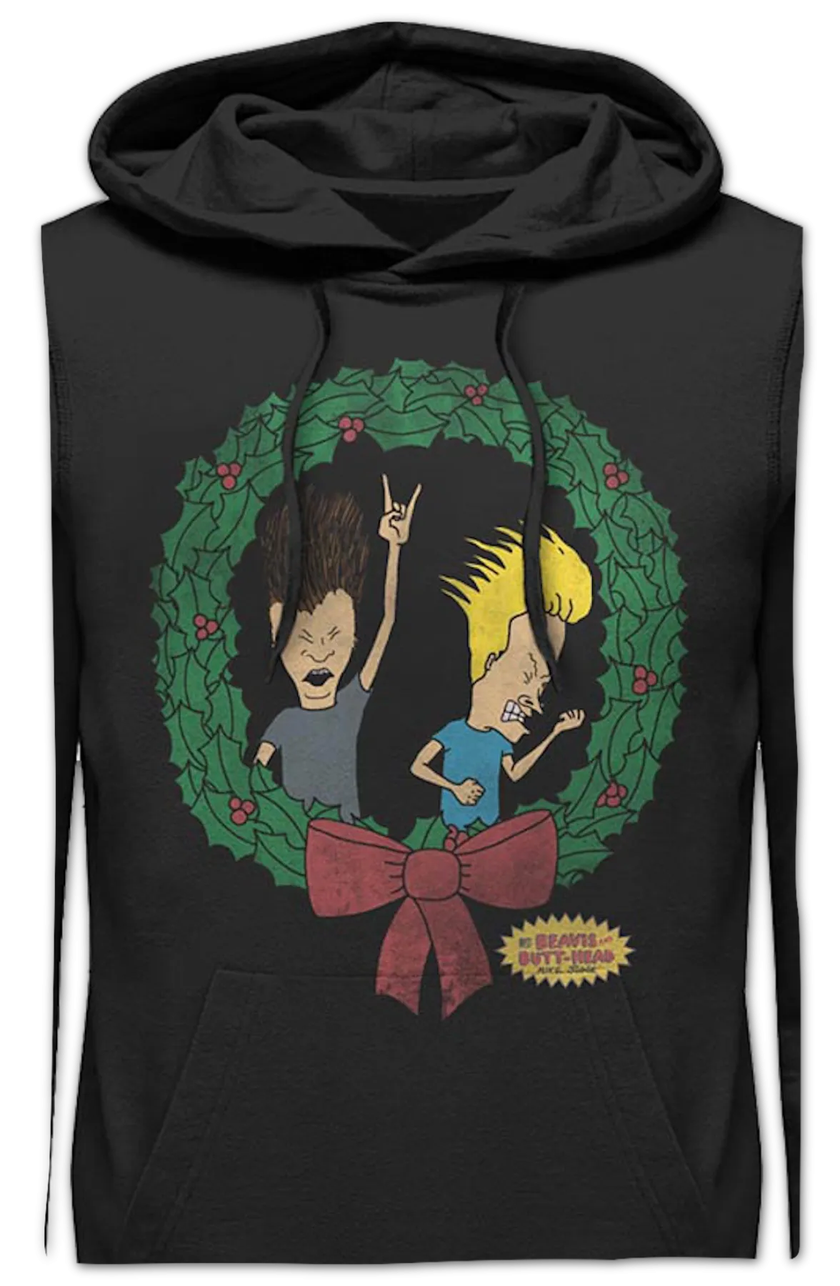Beavis And Butt-Head Christmas Wreath Hoodie