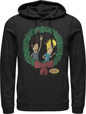 Beavis And Butt-Head Christmas Wreath Hoodie