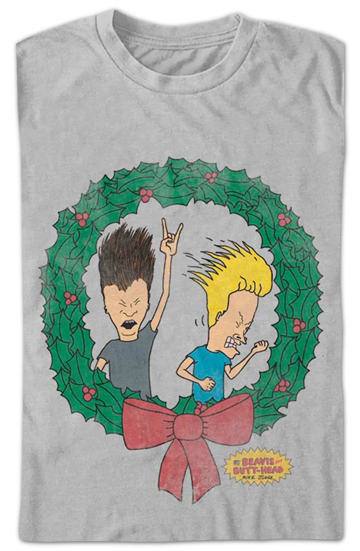 Beavis And Butt-Head Christmas Wreath T-Shirt
