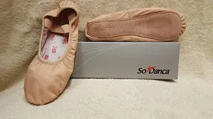 Bella Jr. -- Children's Economy Leather Full Sole Ballet -- Pink