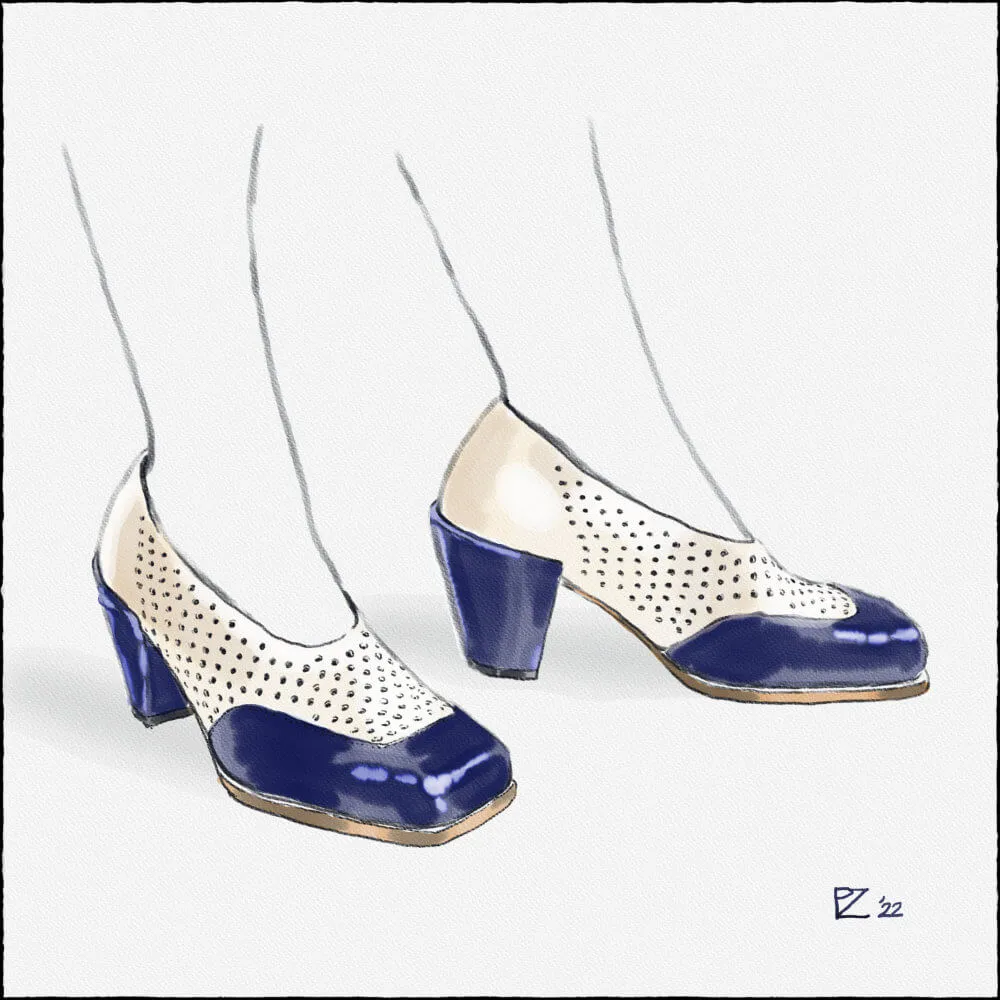 Betty - Navy/ivory