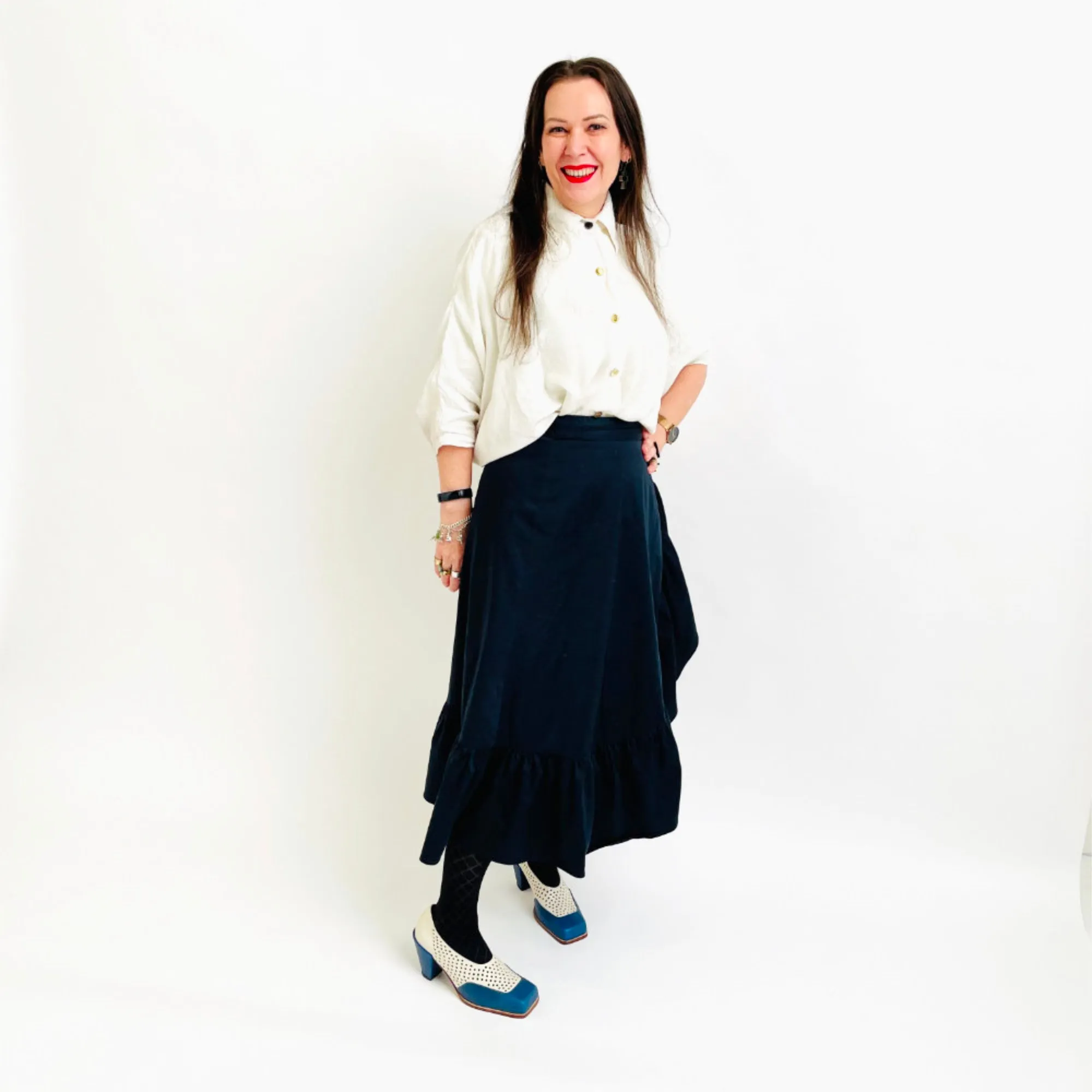 Betty - Navy/ivory