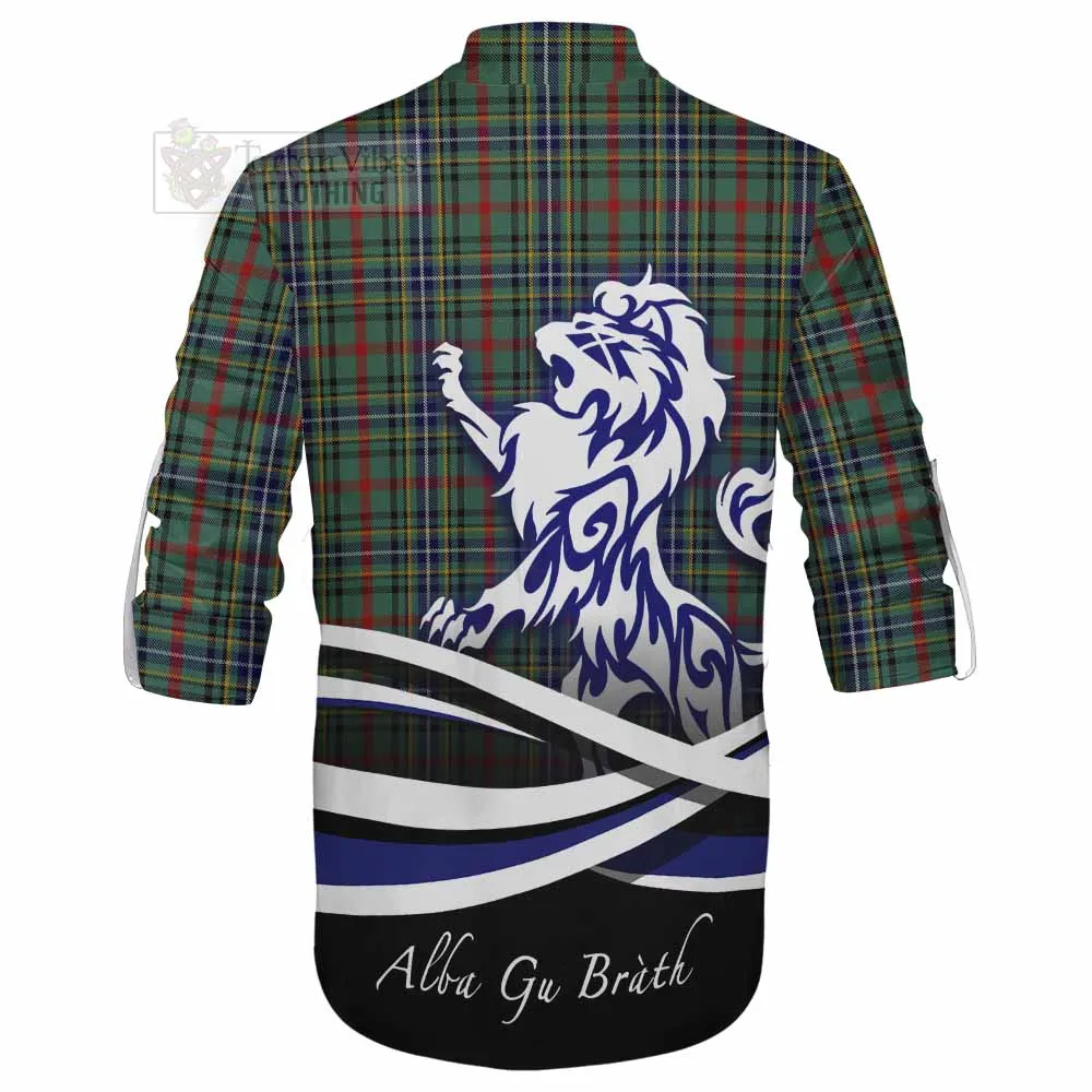 Bisset Tartan Ghillie Kilt Shirt with Alba Gu Brath Regal Lion Emblem