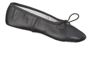 Black Demi Pointe Leather Ballet Shoe Adult|Chaussure de Ballet Noir en cuir Demi Pointe Femme