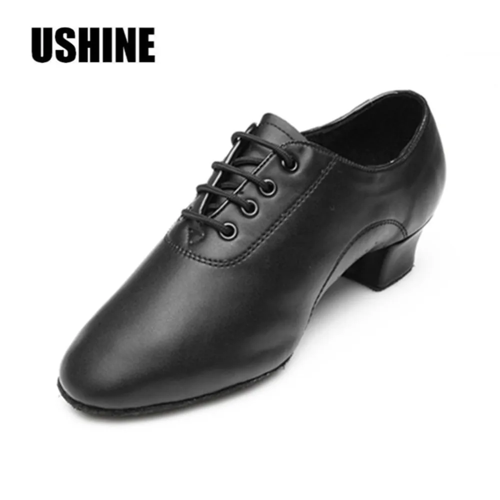 Black PU Latin Dance Shoes Man Salsa Ballroom Dancing Shoes Jazz Shoes Zapatos De Baile Latino Free Shipping