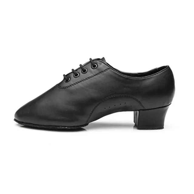 Black PU Latin Dance Shoes Man Salsa Ballroom Dancing Shoes Jazz Shoes Zapatos De Baile Latino Free Shipping