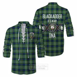 Blackadder Tartan Ghillie Kilt Shirt with Family Crest DNA In Me Style