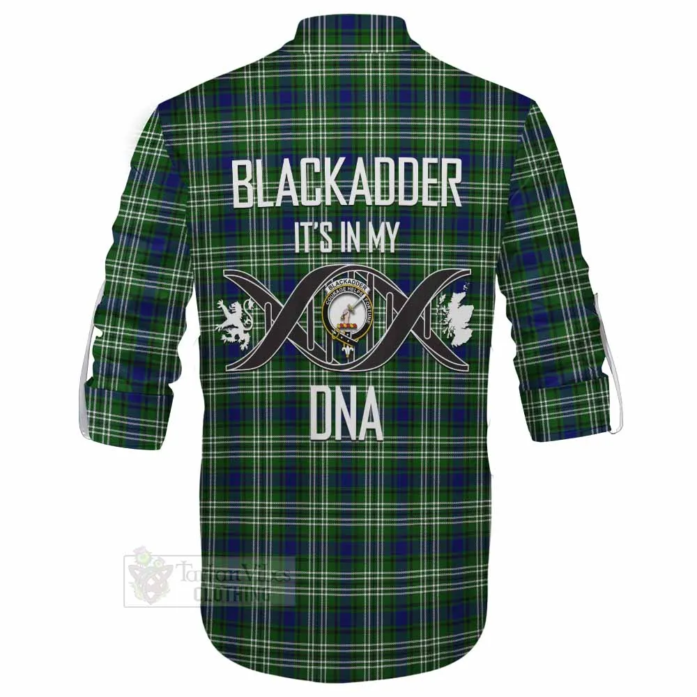 Blackadder Tartan Ghillie Kilt Shirt with Family Crest DNA In Me Style