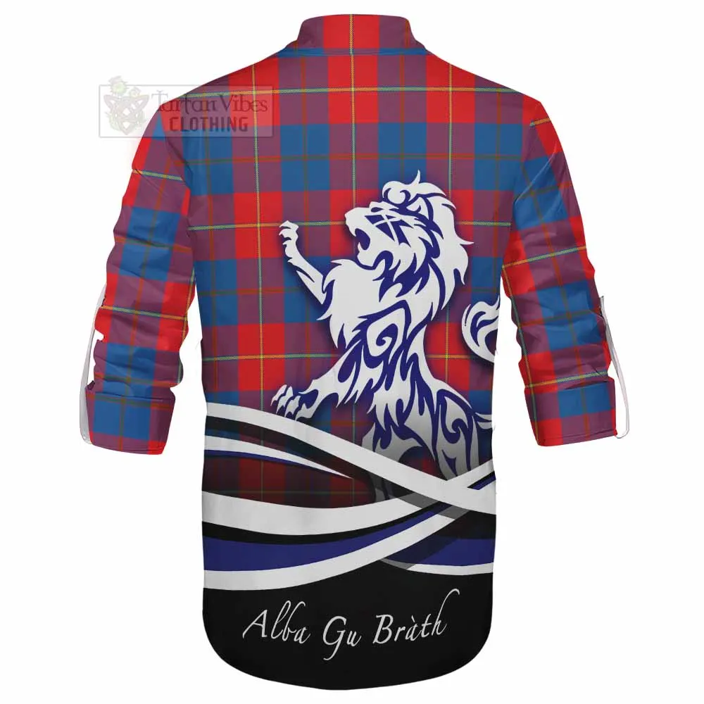Blane Tartan Ghillie Kilt Shirt with Alba Gu Brath Regal Lion Emblem