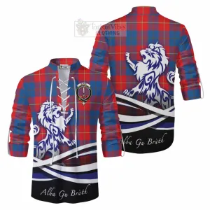 Blane Tartan Ghillie Kilt Shirt with Alba Gu Brath Regal Lion Emblem