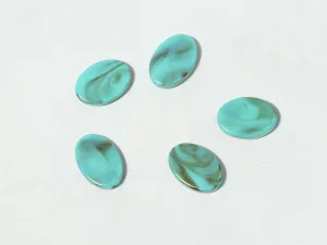 Blue Designer Oval Plastic Beads 18x25 mm