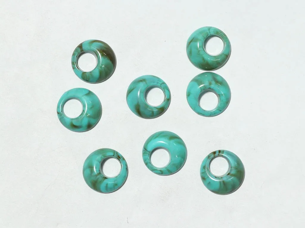 Blue Designer Ring Plastic Beads-20 mm