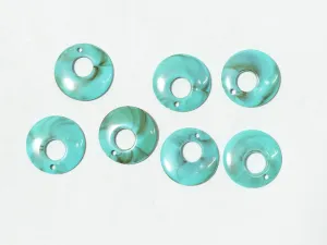 Blue Designer Ring Plastic Beads - 24 mm