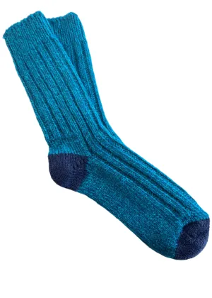 Blue Olive Navy Merino Wool Socks | Large