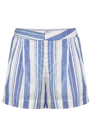 Blue Stripes Linen Short