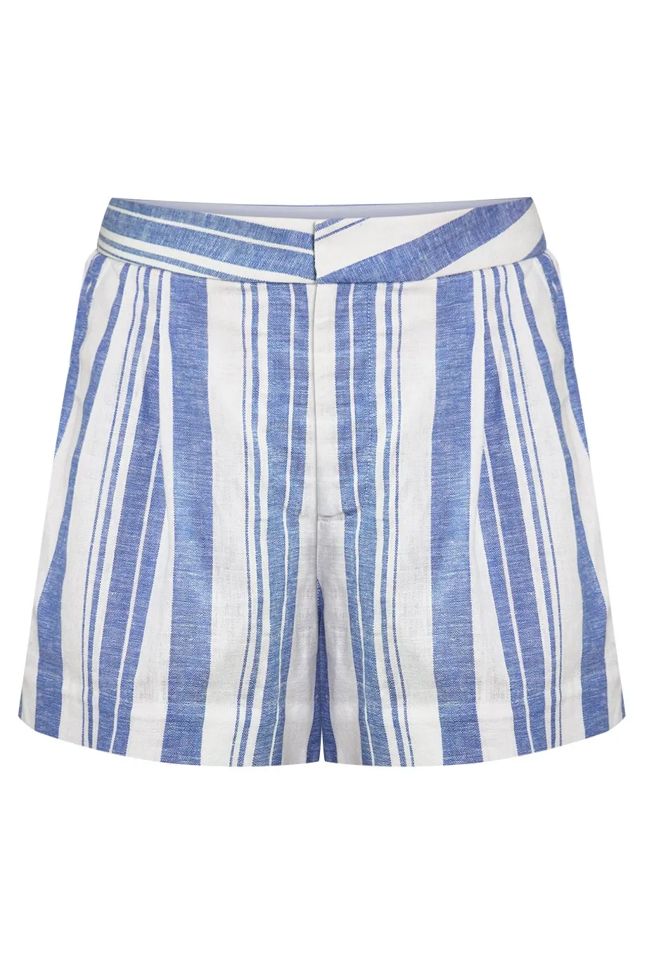 Blue Stripes Linen Short