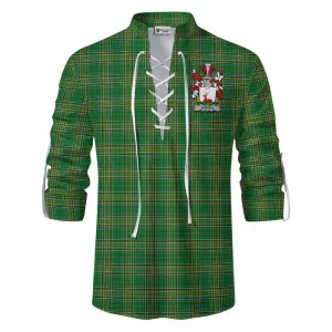 Bowen Irish Clan Tartan Ghillie Kilt Shirt with Coat of Arms