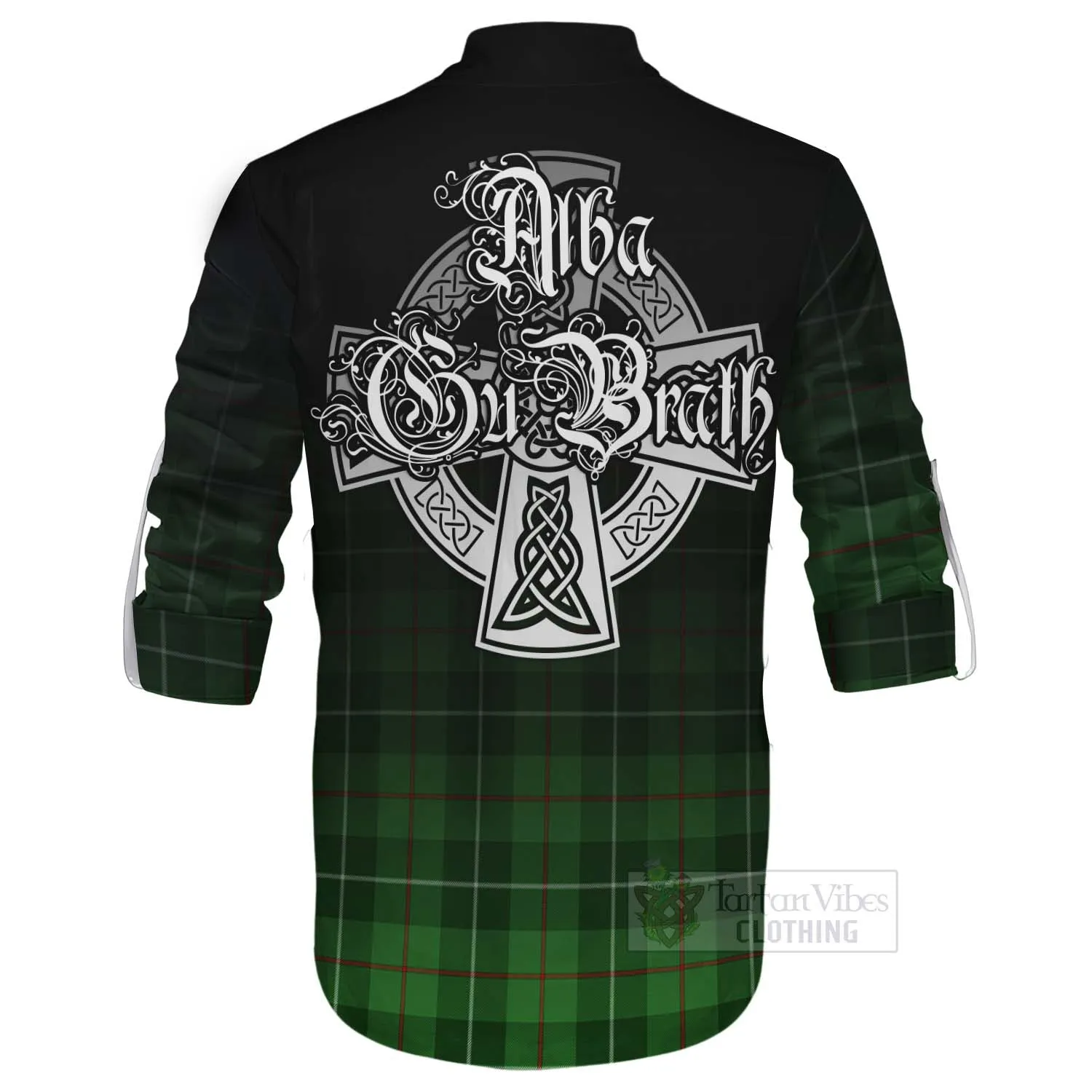 Boyle Tartan Ghillie Kilt Shirt Featuring Alba Gu Brath Family Crest Celtic Inspired