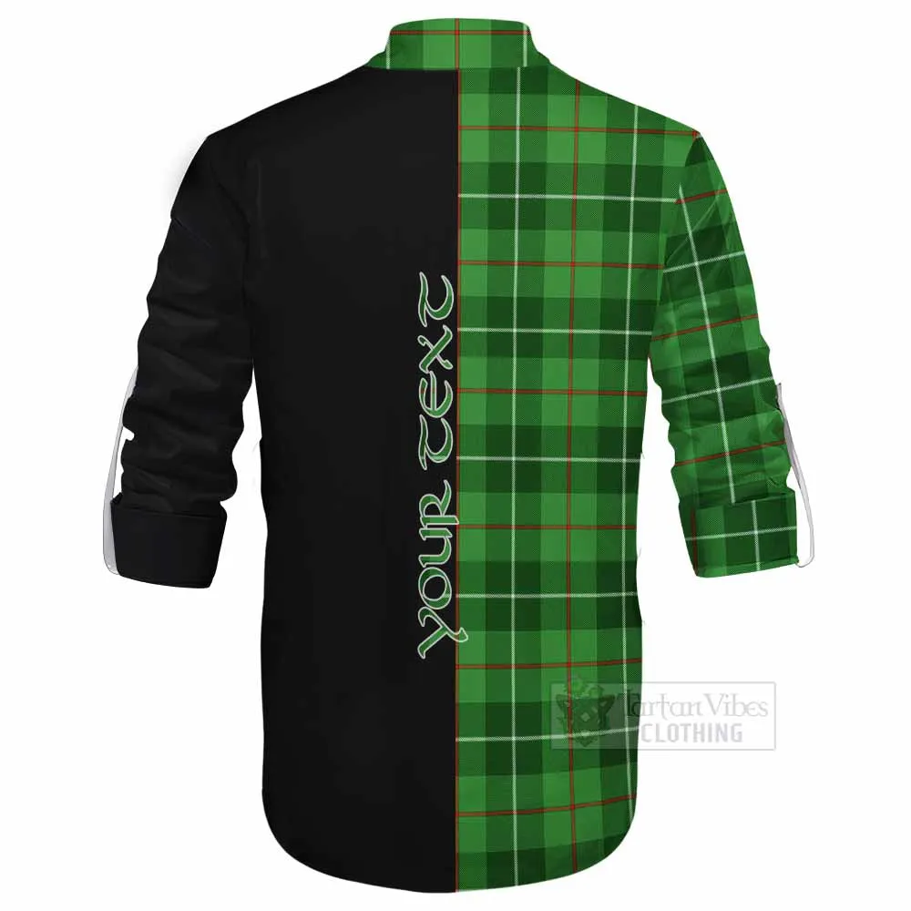Boyle Tartan Ghillie Kilt Shirt with Family Crest and Half Of Me Style
