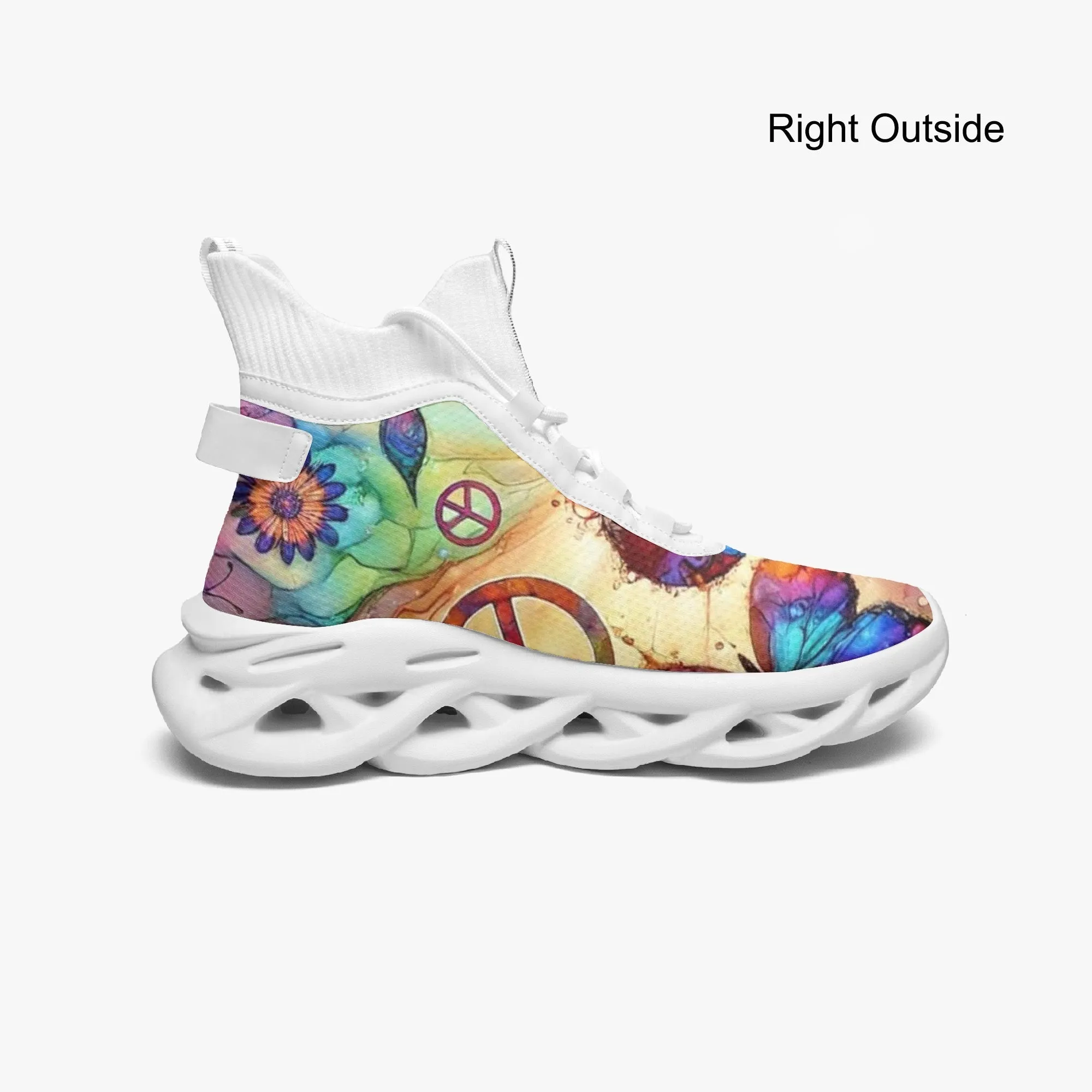 Bright Butterflies High-top Bounce Mesh Knit Sneakers