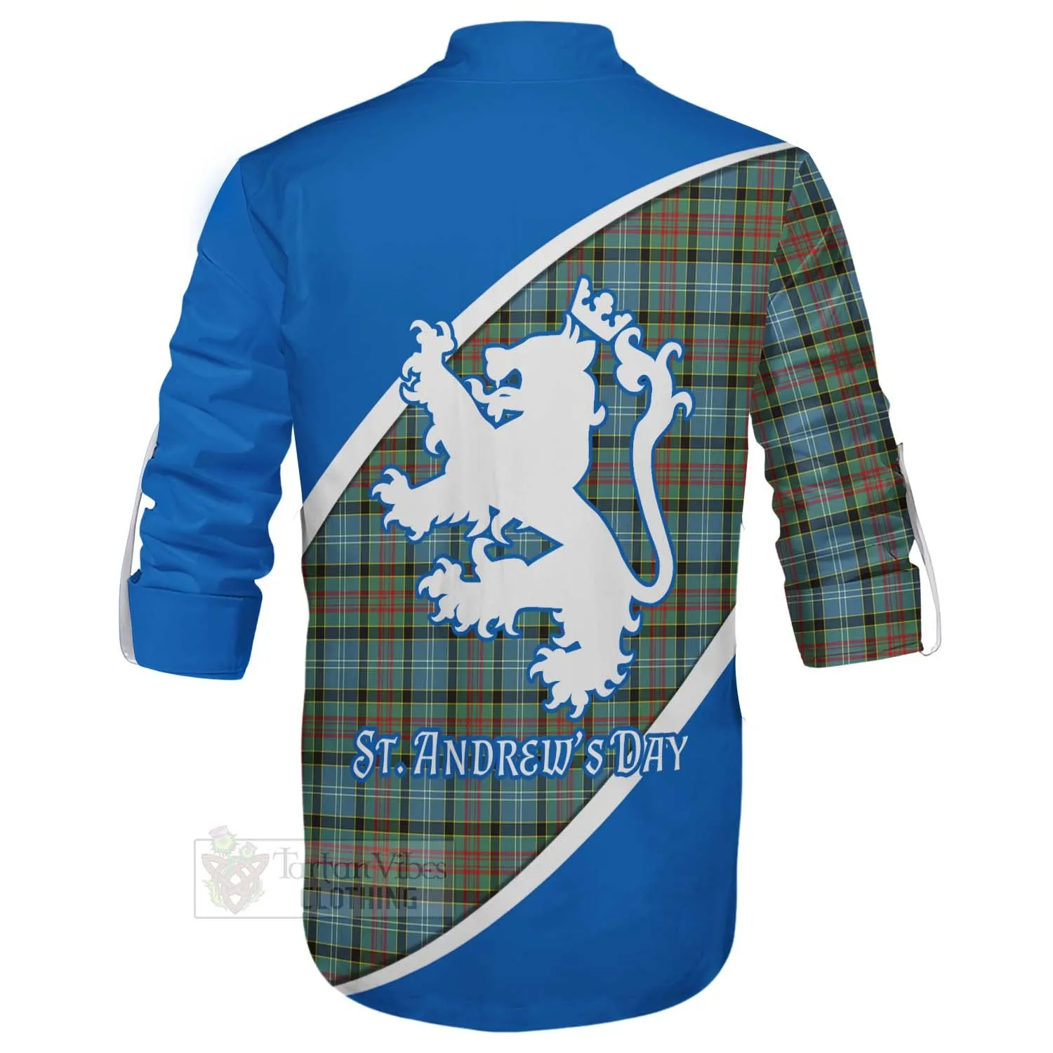 Brisbane Family Crest Tartan Ghillie Kilt Shirt Celebrate Saint Andrew's Day in Style