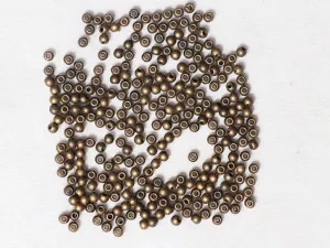 Bronze Circular Plastic Beads - 4 mm