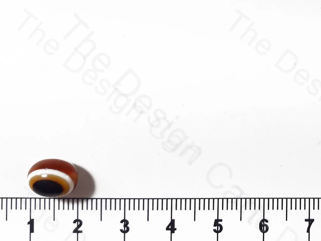 Brown Black Evil Eye Plastic Beads