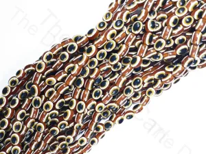 Brown Black Evil Eye Plastic Beads