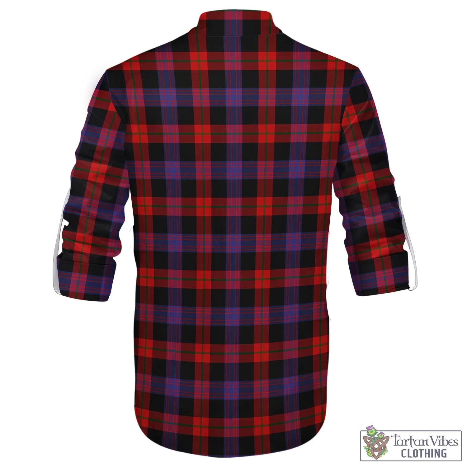 Brown (Broun) Tartan Men's Scottish Traditional Jacobite Ghillie Kilt Shirt