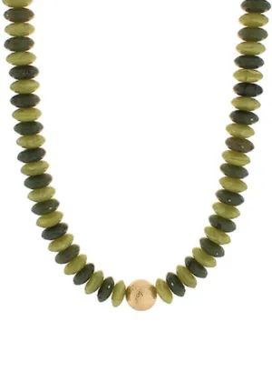 Camila Beaded Necklace-Olive