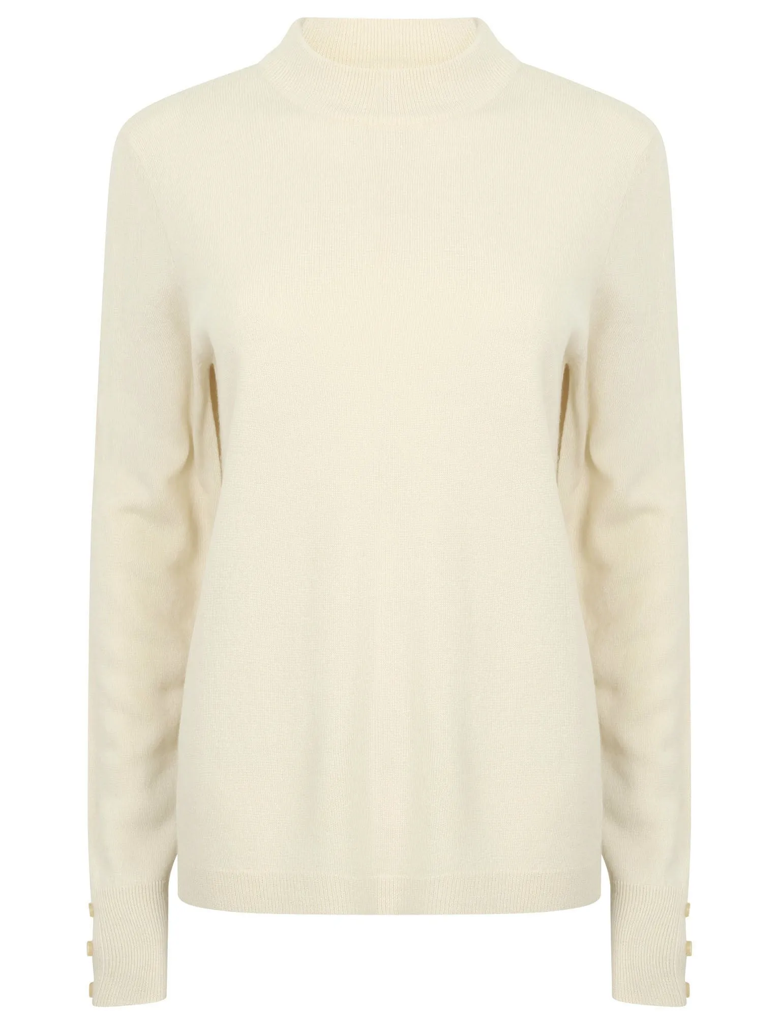 Clinton Turtle Neck Jumper in Clotted Cream - Plum Tree