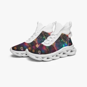 Coloured Bubbles High-top Bounce Mesh Knit Sneakers
