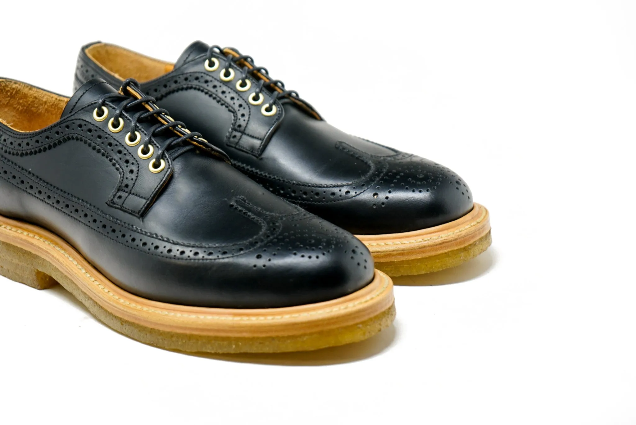 Concho Long Wing Brogues Black US 13