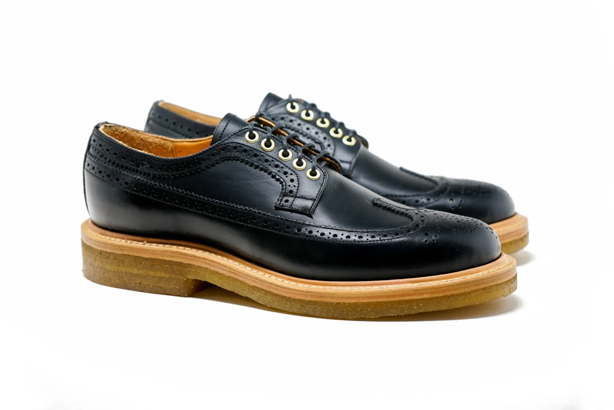 Concho Long Wing Brogues Black US 13
