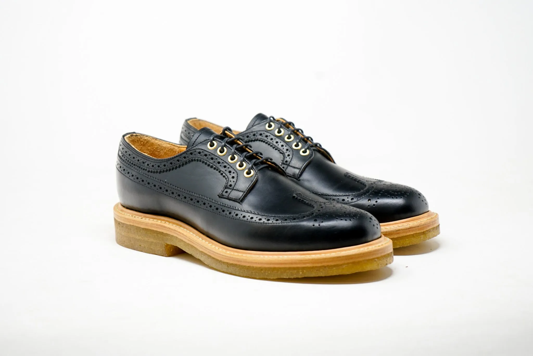 Concho Long Wing Brogues Black US 13
