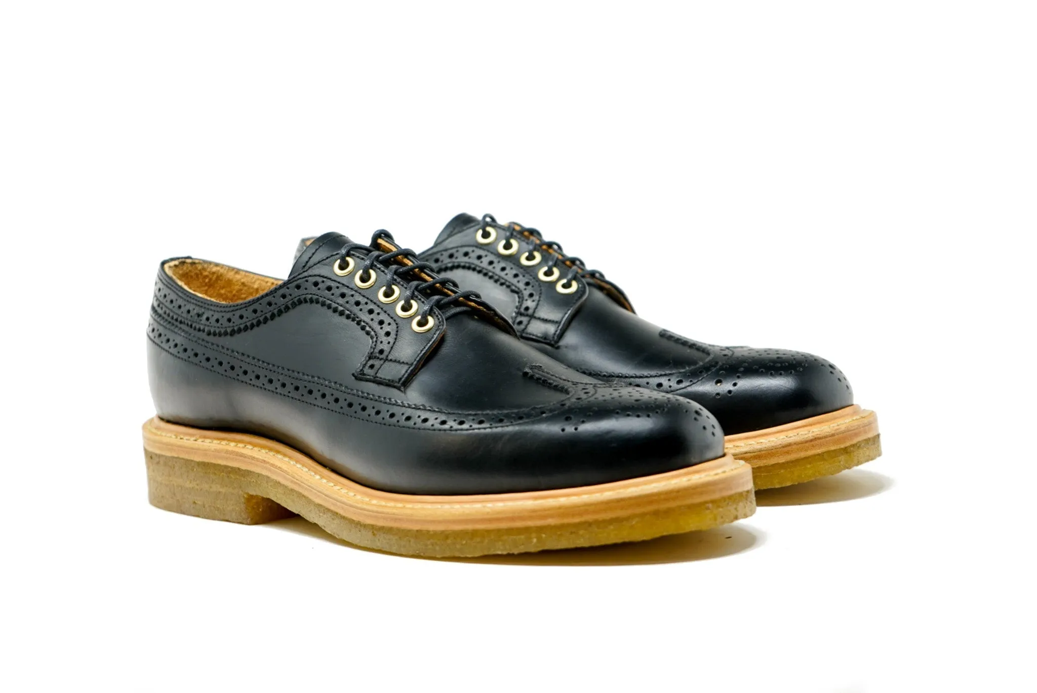Concho Long Wing Brogues Black US 13