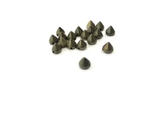 Conical CCB Plastic Stud Beads( Golden, Antique- 6x5 mm)