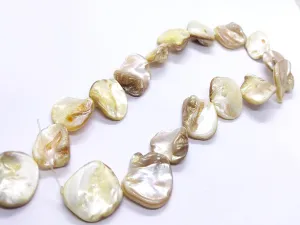 Cream Uneven Designer Shell Beads