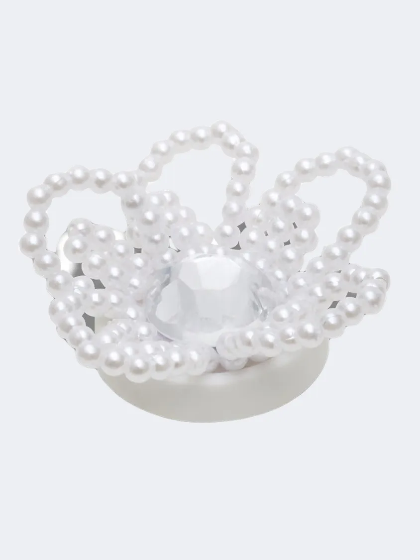Crocs Beaded Pearl Flower Unisex Lifestyle Pins White/Silver