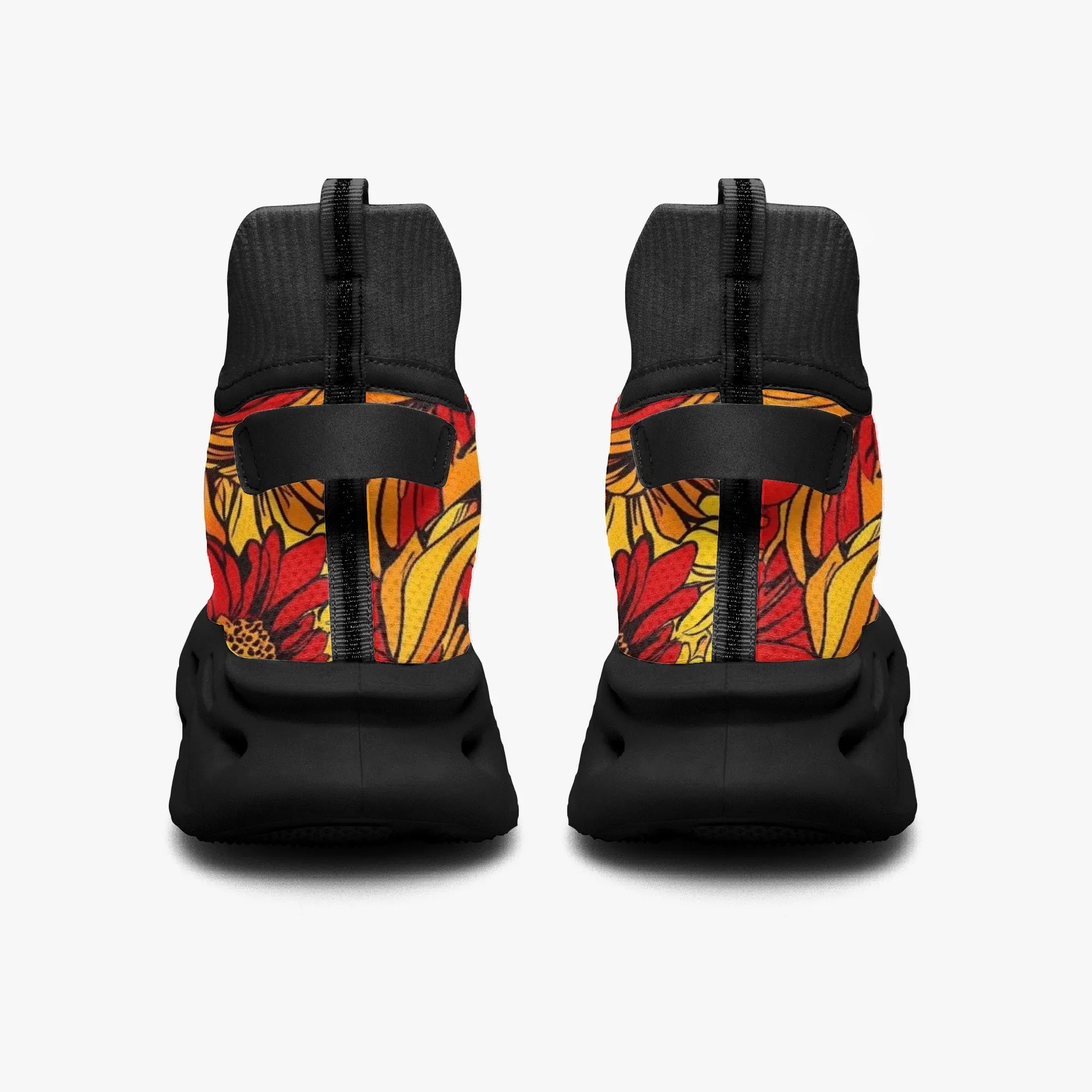 Daffodil Floral High-top Bounce Mesh Knit Sneakers
