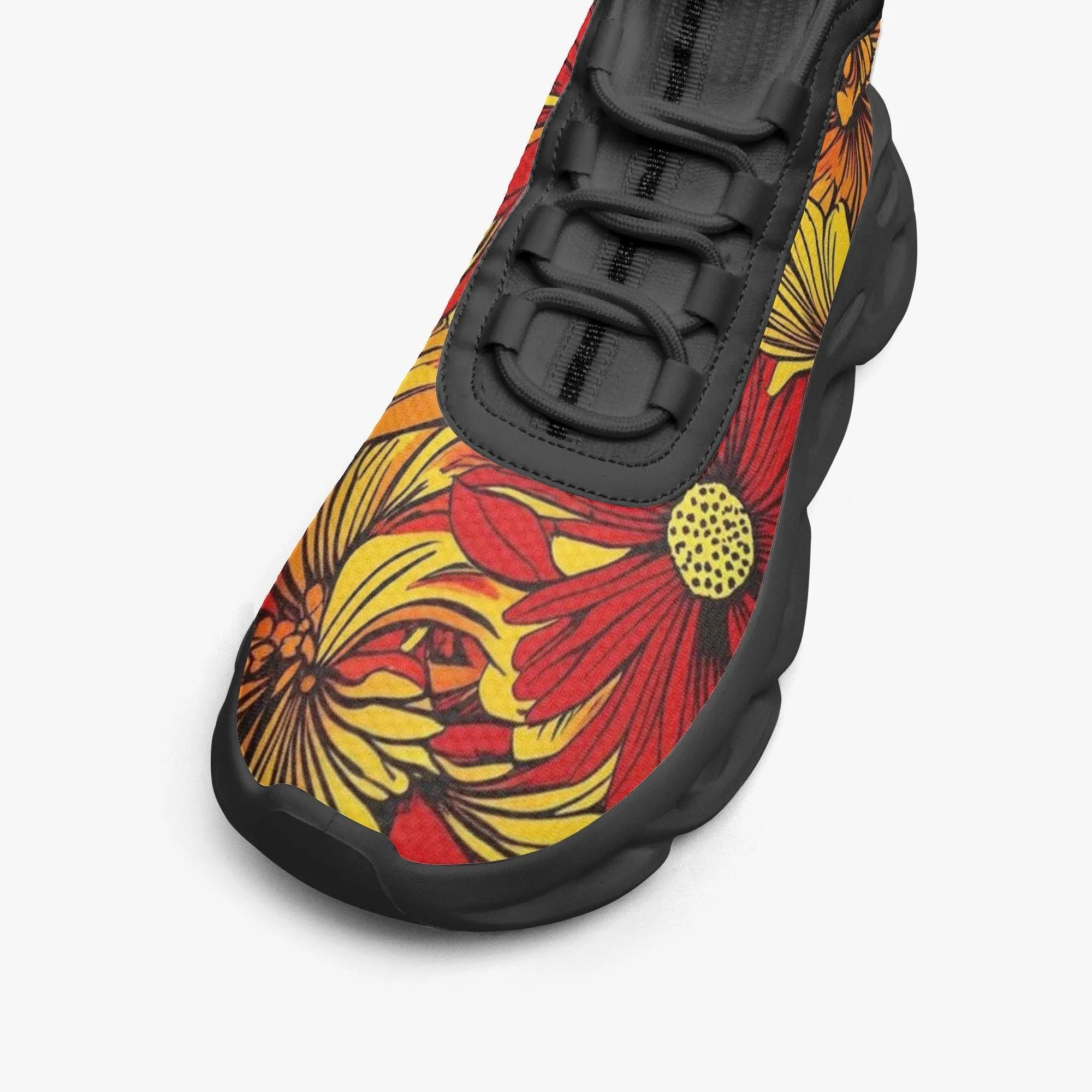 Daffodil Floral High-top Bounce Mesh Knit Sneakers