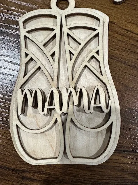 Dance / Dance Shoes Charm  / Unfinished / Wooden Car Charms / Unfinished / DIY / Blank Charm / Charm/ Dance Mom Charm