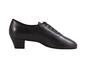 Dance Naturals 10 Arsenale Men's Rounded Toe Black Leather Latin Dance Shoe