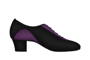 Dance Naturals 121 Dorsoduro Men's Black Leather/Purple Suede Latin Dance Shoe