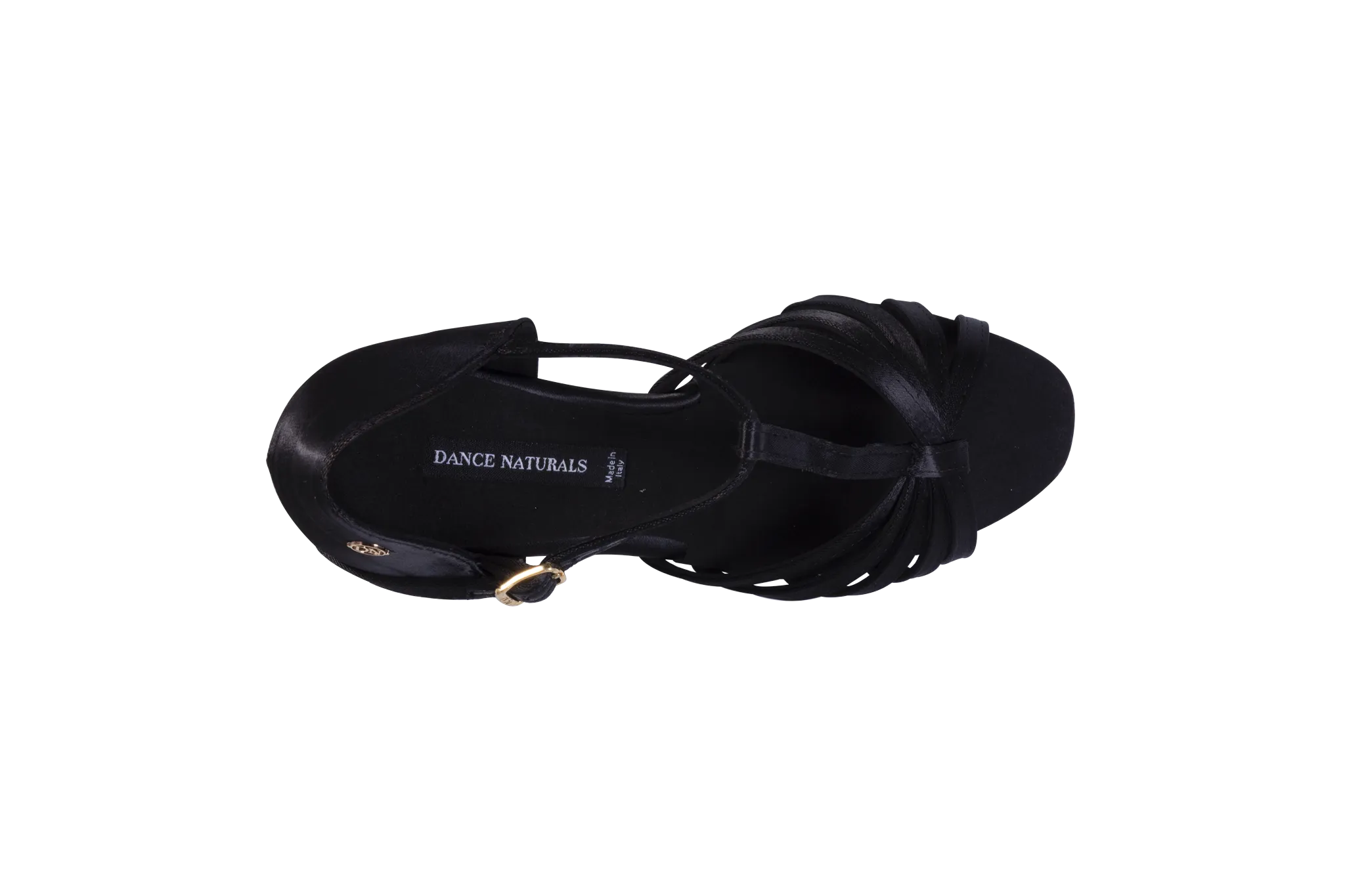 Dance Naturals Voga Latin Dance Shoe with T-Bar Strap Available in Brown or Black Satin